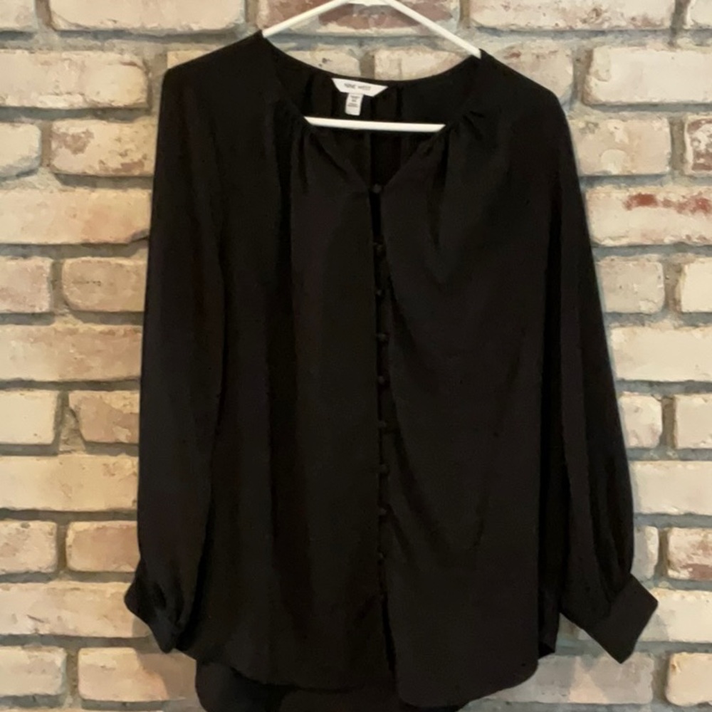 Pre-Owned Black Nine West Blouse Size OS